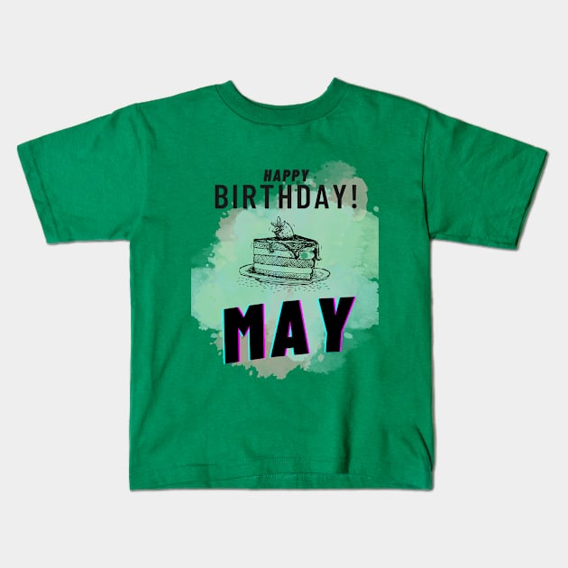Birthday May #5 Kids T-Shirt by Butterfly Dira
